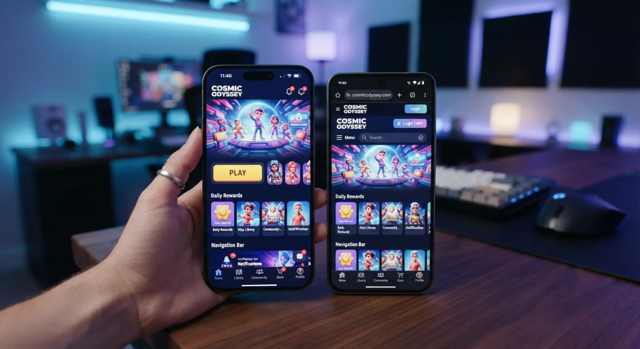 Srovnání mobilní aplikace a prohlížeče na telefonu