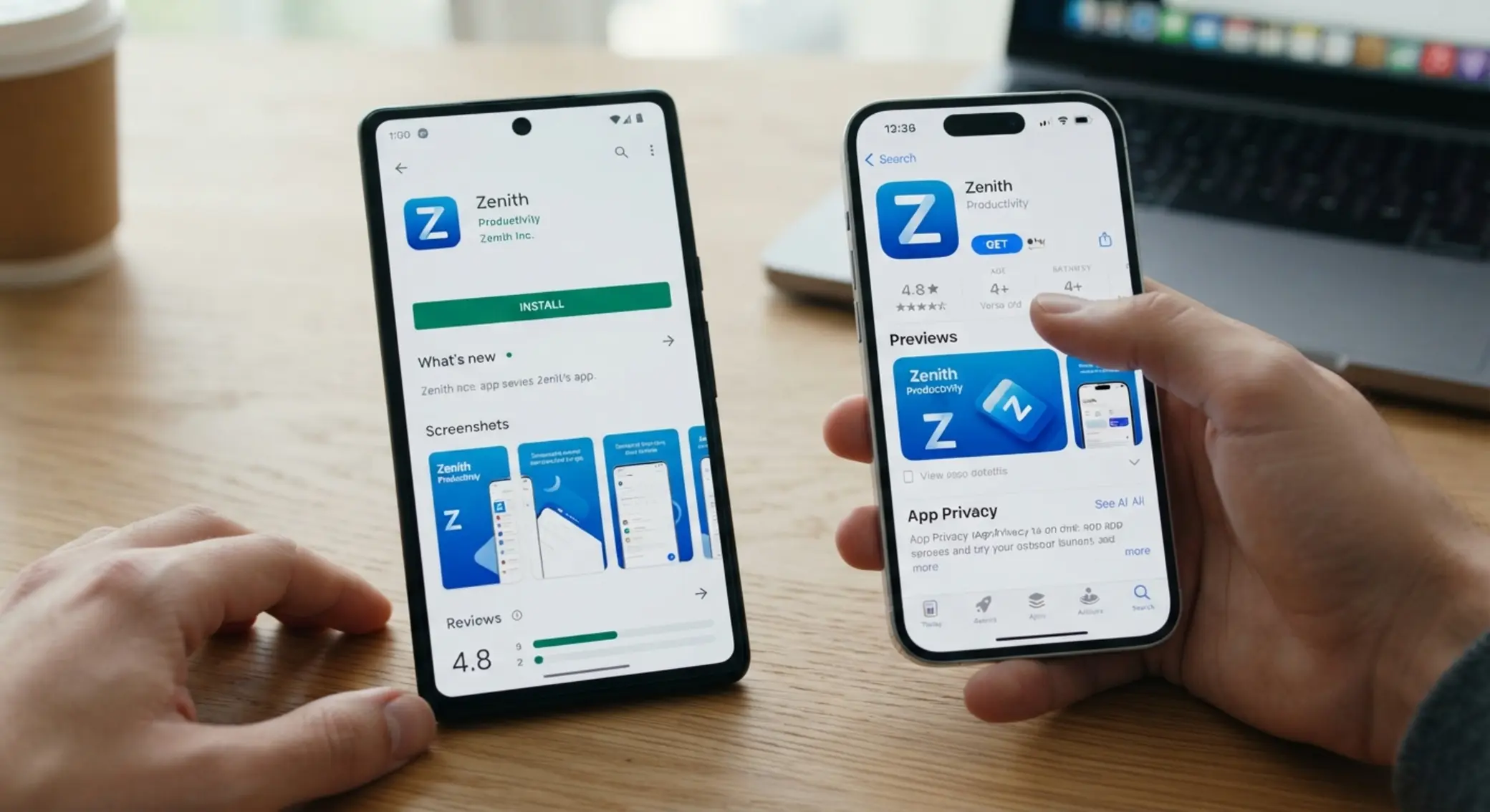 Ukázka stahování mobilní aplikace z oficiálního obchodu