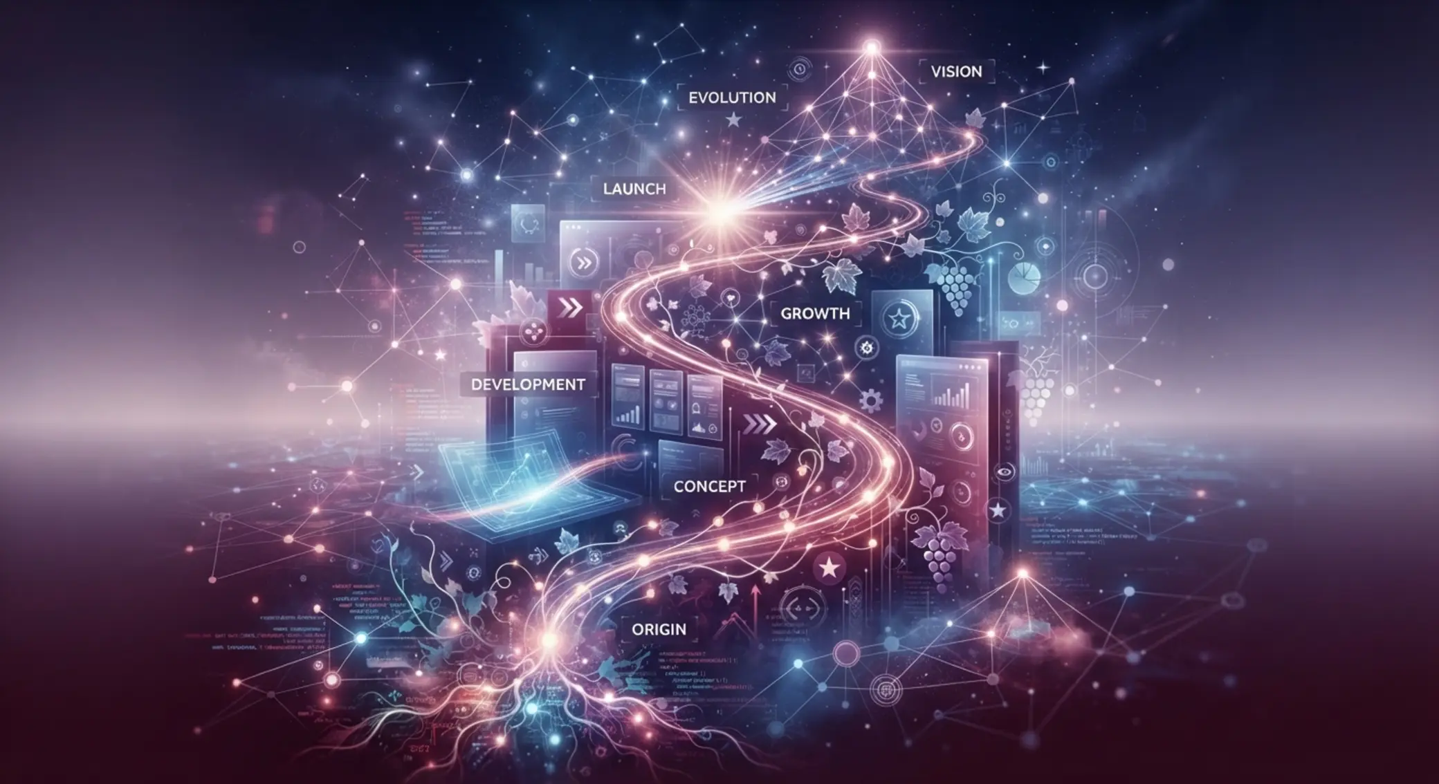 Jak vzniklo vasevino Ilustrace vzniku a růstu projektu vasevino v digitálním prostředí
